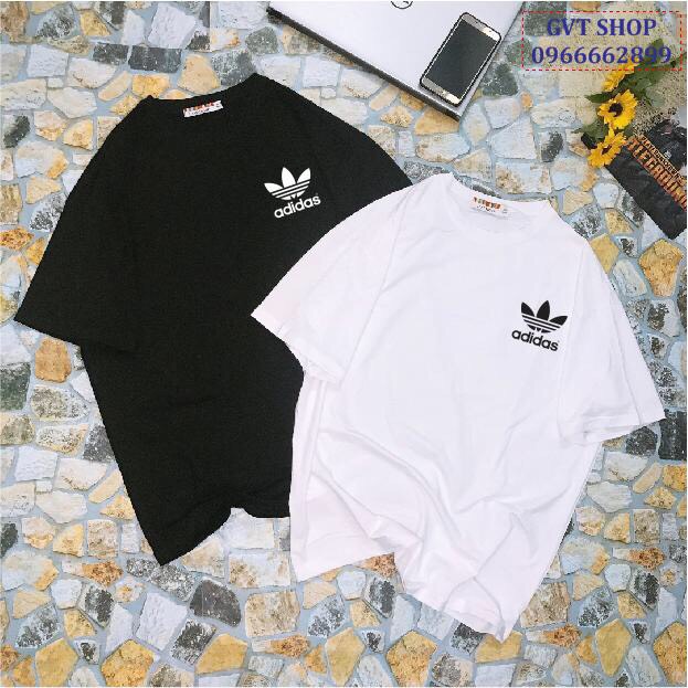 Ảnh thật - Áo thun nam nữ in logo adidas 2, đủ size. .