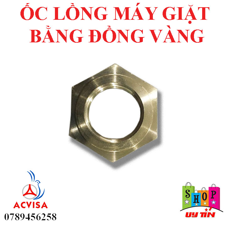 Combo 3 ốc lồng máy giặt bằng đồng vàng