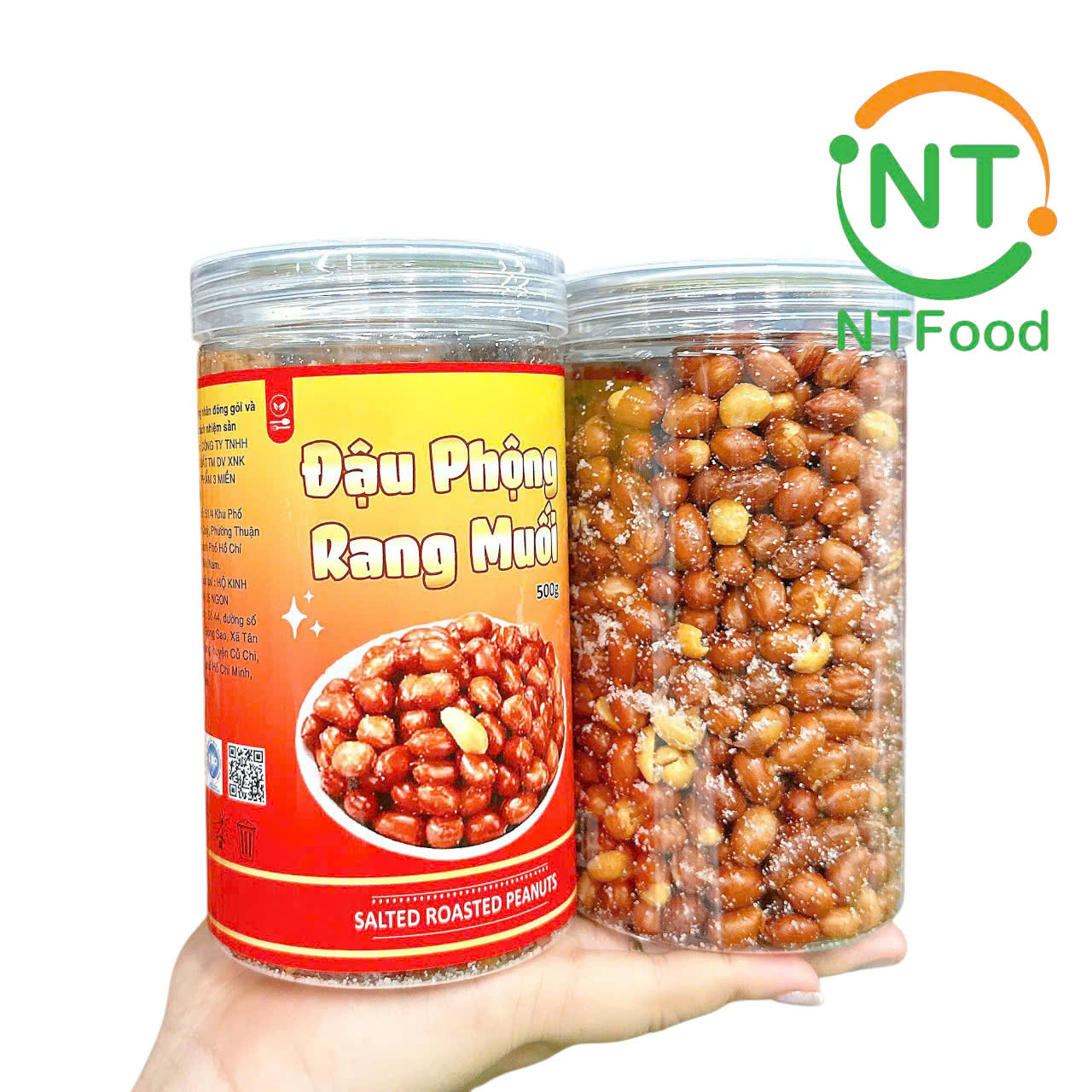 Đậu Phộng Chiên Muối Hũ 500g (Net : 0,4kg) NTFood - Nhất Tín Food