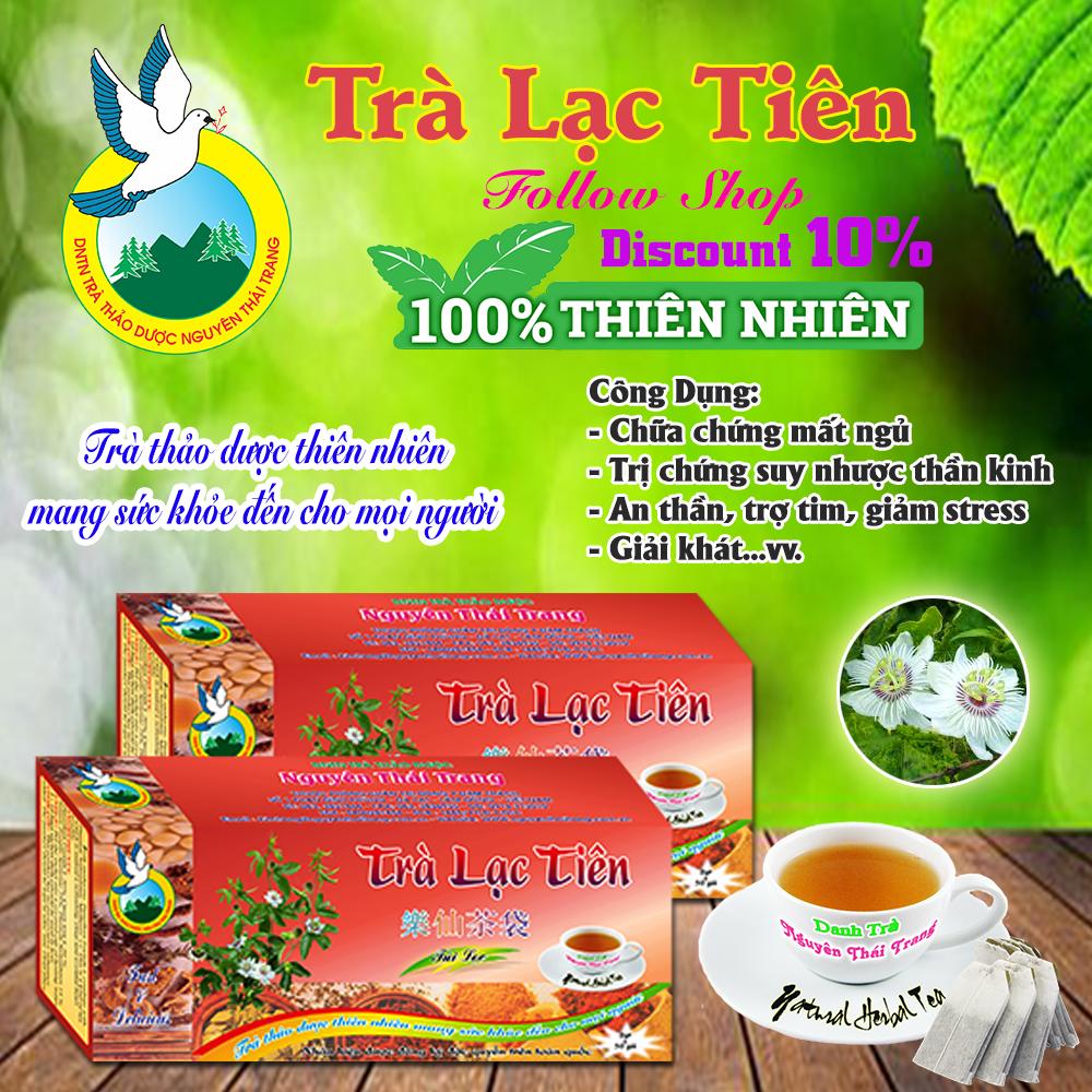 Trà Lạc Tiên τrị Mất Ngủ Thanh Nhiệt Cơ Thể  (Hộp 50 Túi Lọc X 2g) - Nguyên Thái Trang – Thảo Dược Thiên Nhiên - Tốt Cho Sức Khỏe