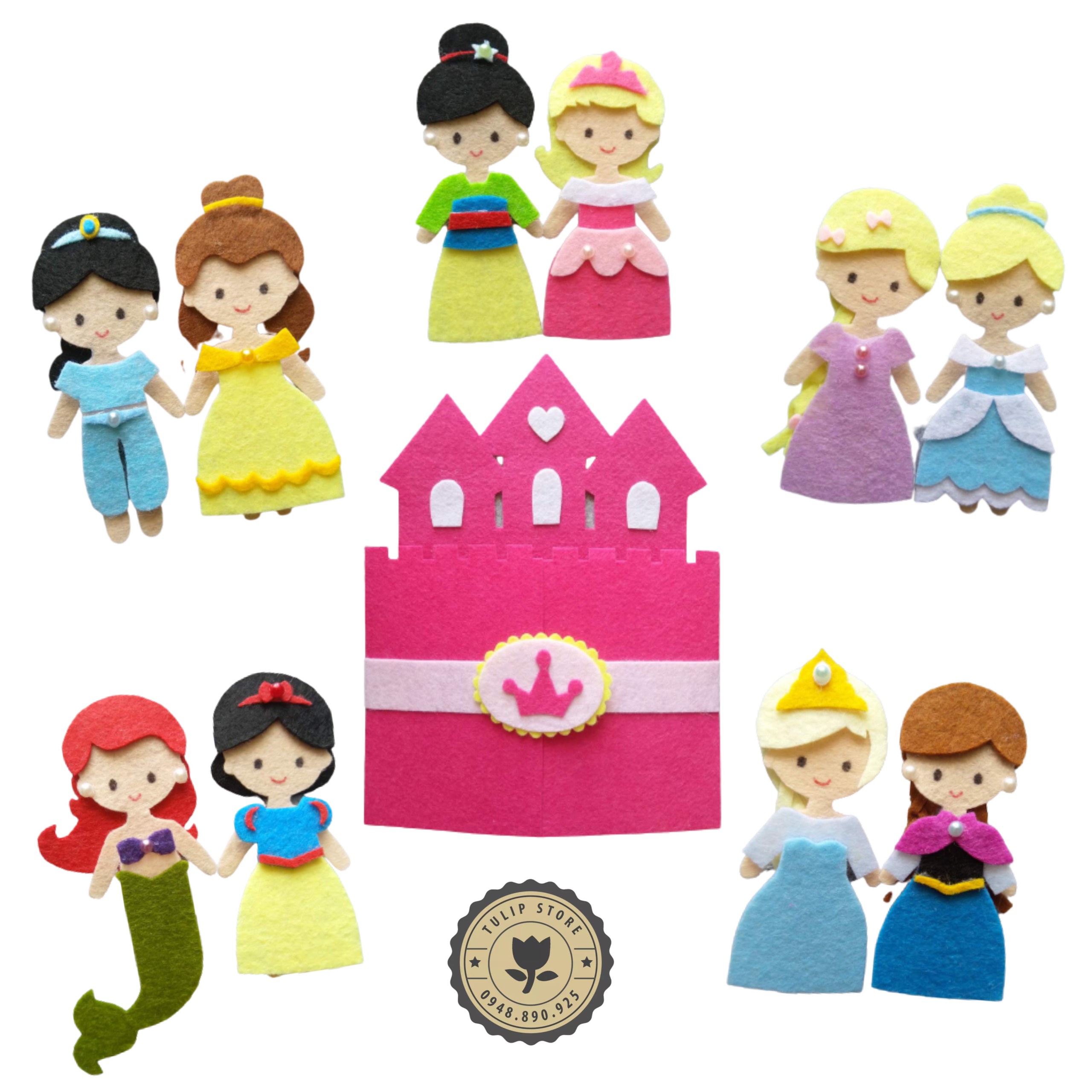 Sách vải Công chúa Disney - Sách vải lâu đài cho bé gái