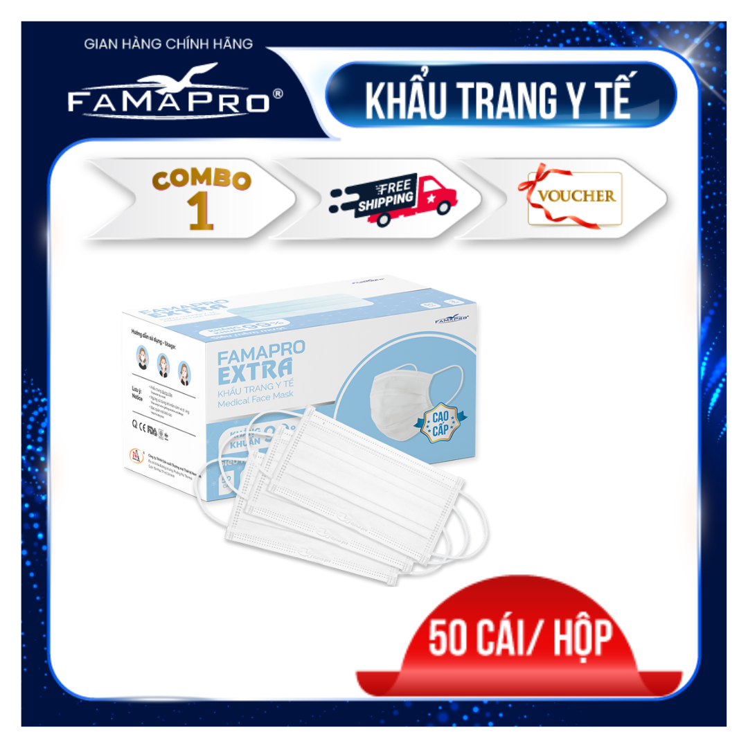 Khẩu trang y tế kháng khuẩn 4 lớp Famapro EXTRA