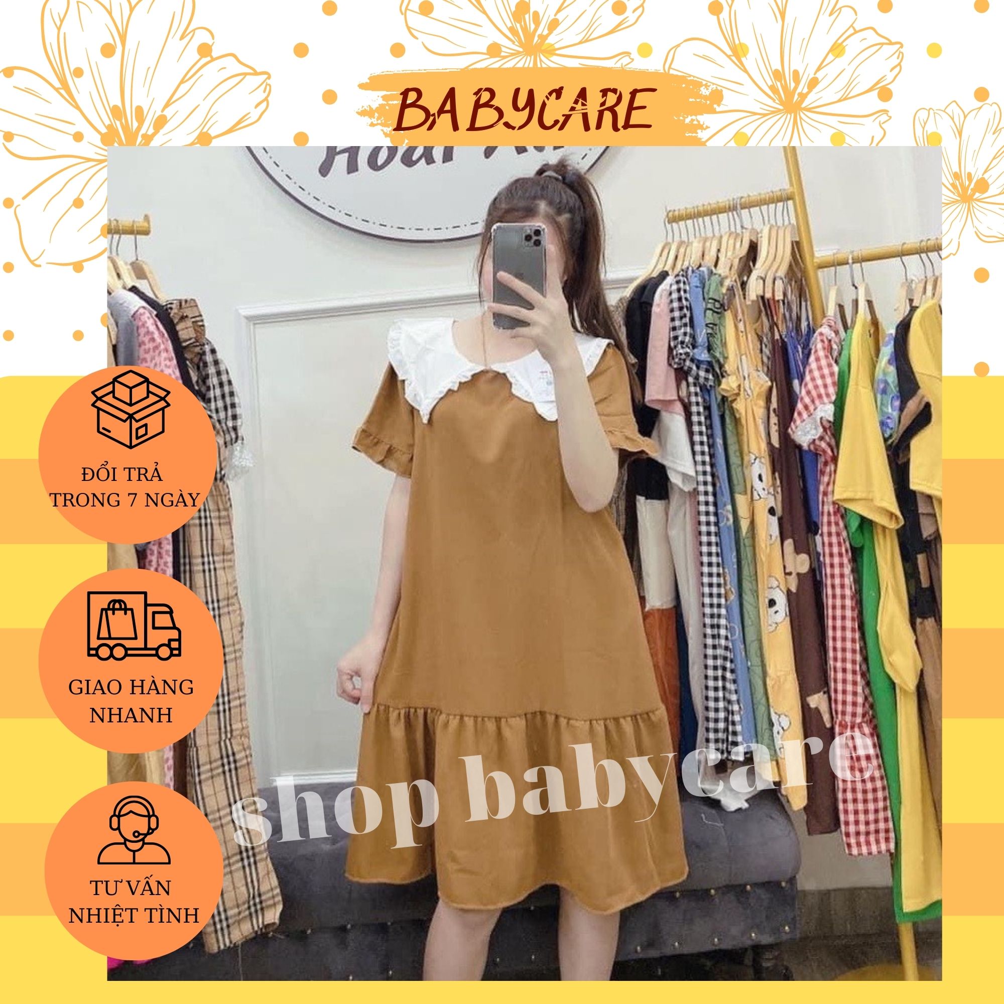 [MIỄN SHIP M40]VÁY BẦU CÔNG SỞ- ĐẦM BẦU ĐẸP XUÔNG MẪU TRƠN CỔ BÈO-VÁY BẦU MÙA HÈ NHẸ NHÀNG FREE SIZE 75KG