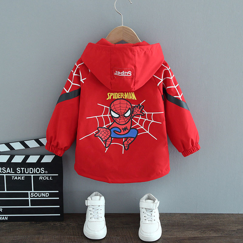 Áo khoác gió siêu nhân người nhện Spiderman cho bé trai siêu đẹp - size từ 7-32kg