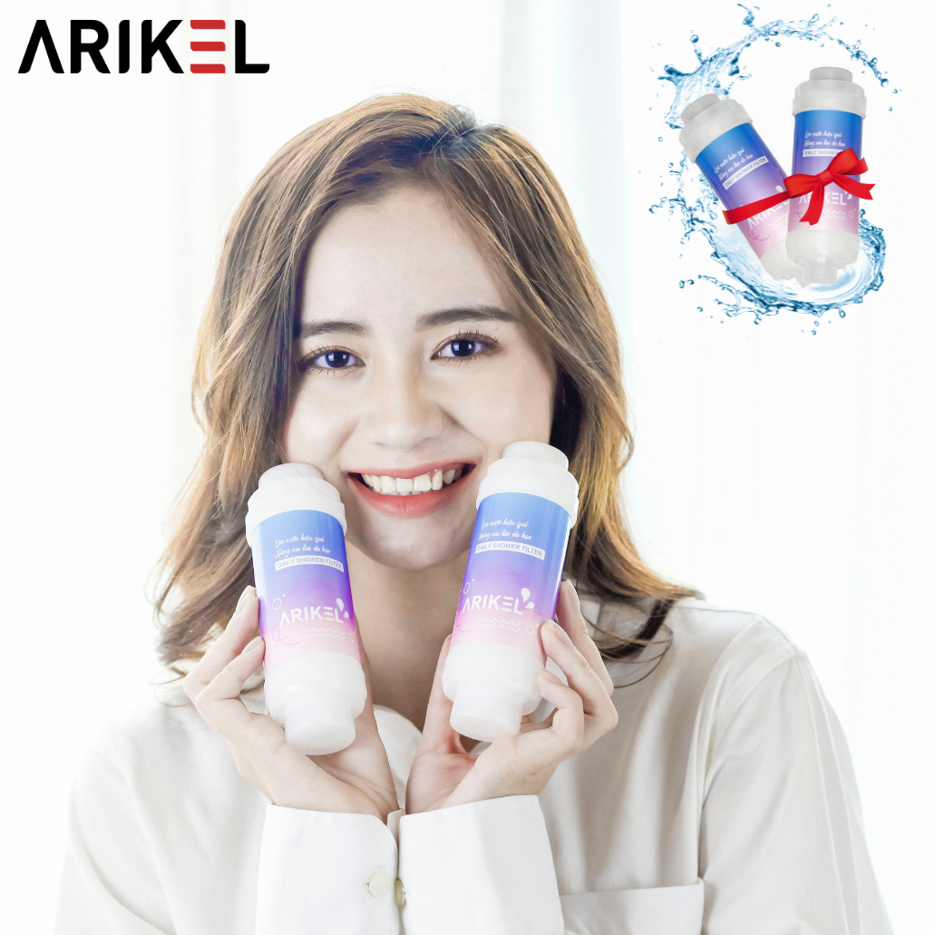Combo 2 lõi lọc nước vòi sen hàn quốc/ gắn lắp tại vòi sen arikel shower filter | làm sạch nước máy | tắm | phù hợp 100% vòi sen tắm | dưỡng da