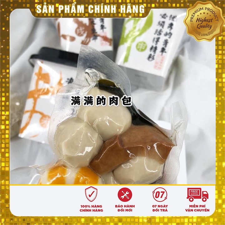 "Shop Uy Tín" Lẩu côc vuông Đài Loan VIÊN HẢI SẢN FULL TOPPING  HỘP 155GR " NAY CÓ THÊM VỊ PHÔ MAI "