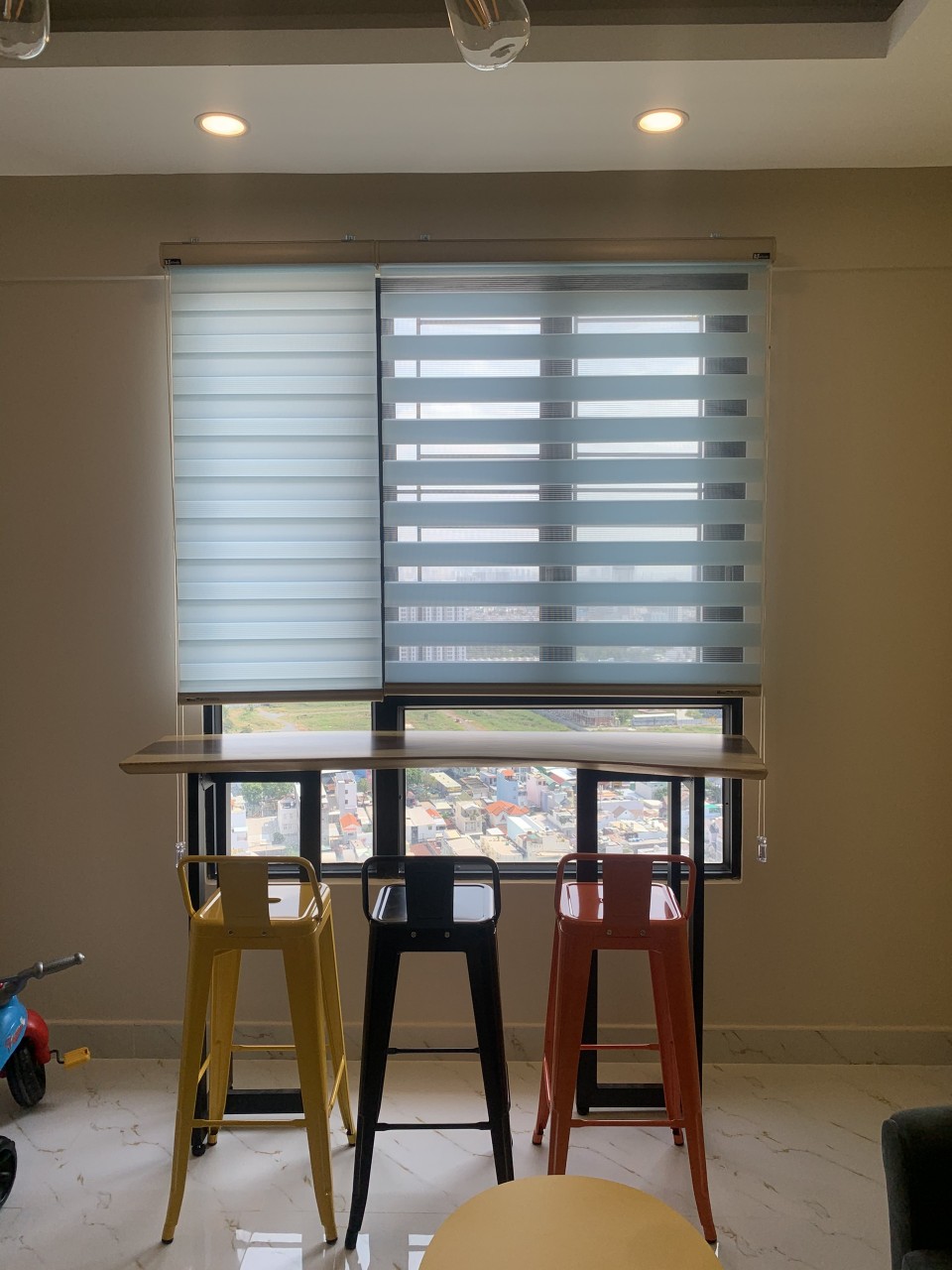 (1100x1650) Rèm cầu vồng Hàn Quốc cao cấp, vải rèm nhập khẩu, màu xanh biển nhạt