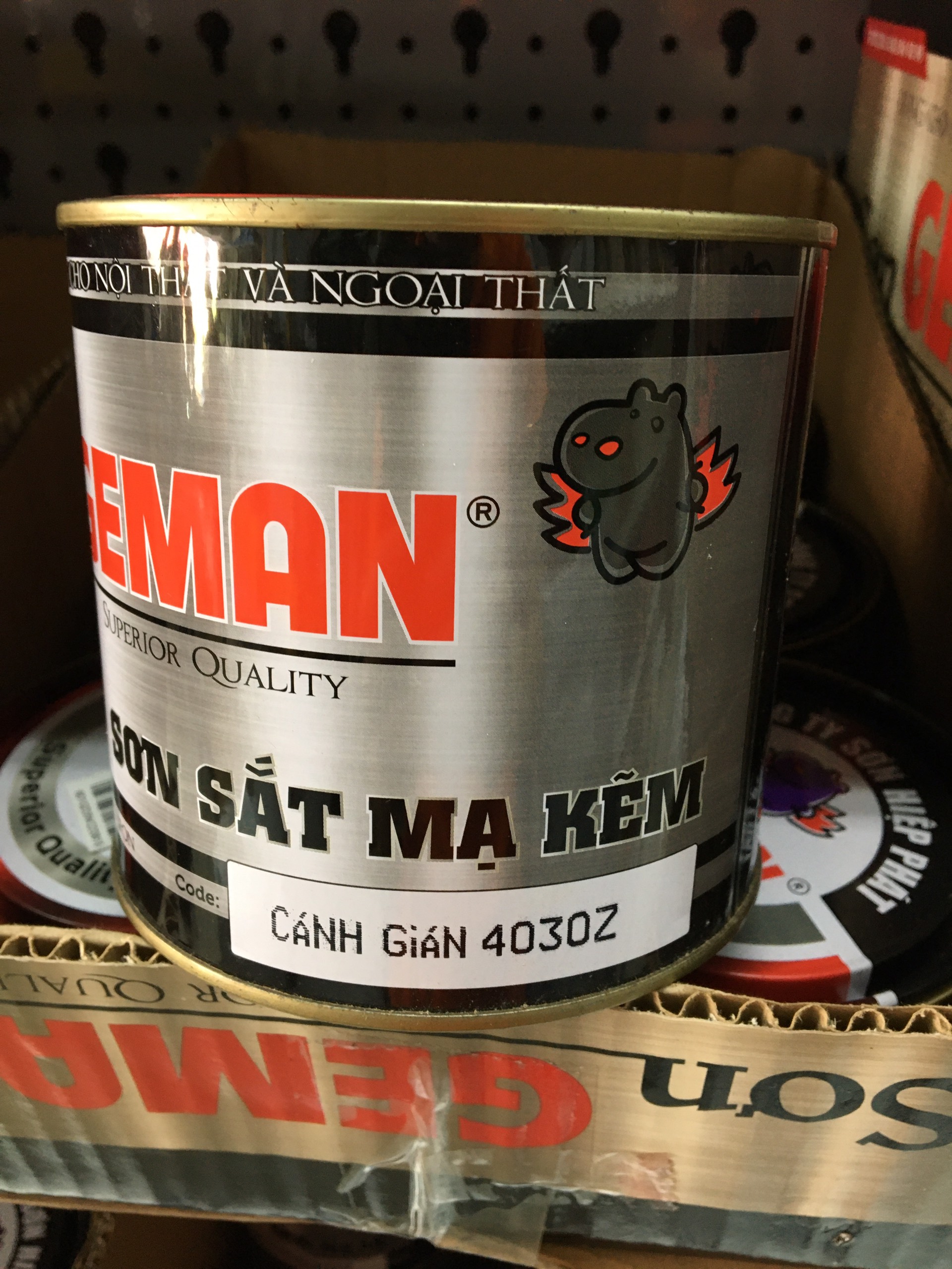 Sơn mạ kẽm Geman cánh gián 4030Z (900g), sơn sắt mạ kẽm