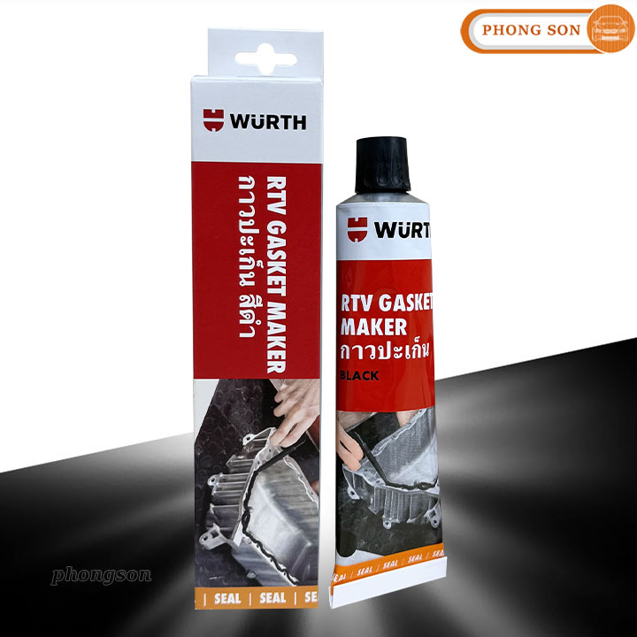Keo dán gioăng Wurth Gasket Maker Black RTV Silicone màu đen