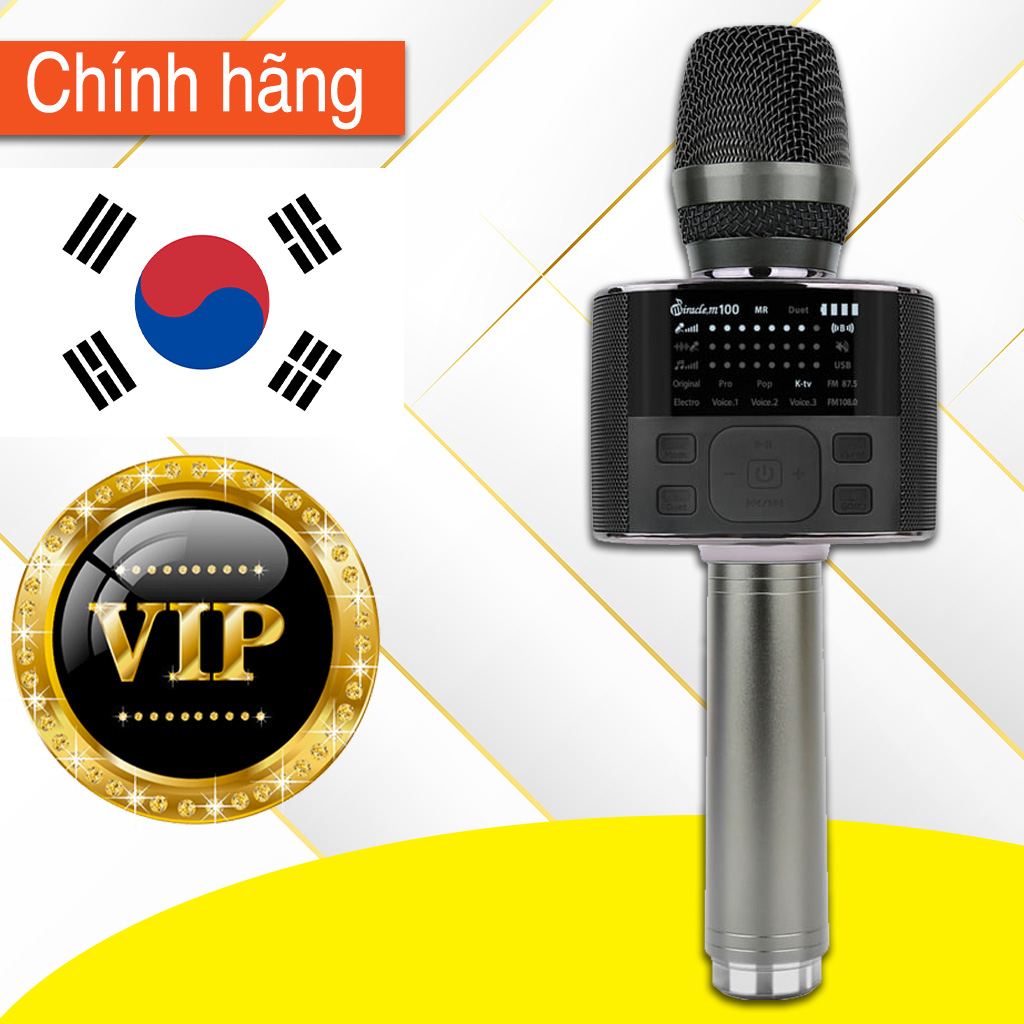 Micro Karaoke Bluetooth , Micro Miracle M100 Chính Hãng Hàn Quốc