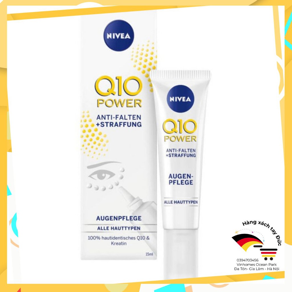 Kem Dưỡng Mắt Nivea Q10 Power Anti Falten Augenpflege, 15 ml