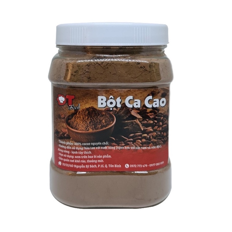 Bột Cacao nguyên chất Daklak Đtfood hũ 500g