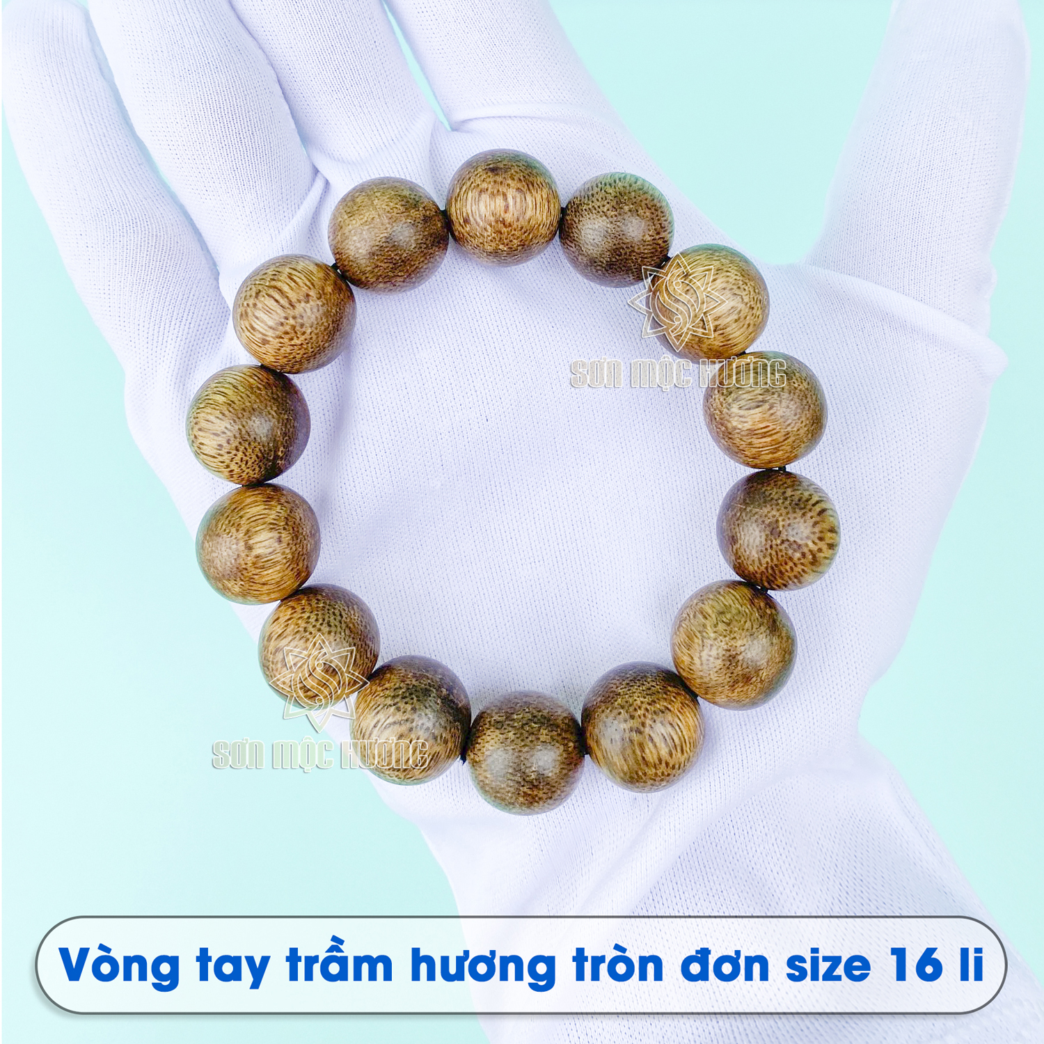 Vòng tay trầm hương phong thủy tròn đơn nam nữ Sơn Mộc Hương từ trầm tốc tự nhiên giúp mang lại may mắn, bình an và tài lộc cho người đeo Sơn Mộc Hương