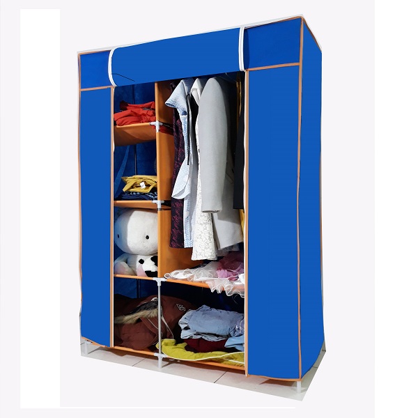 Tủ vải cao cấp 2 buồng 6 ngăn, khung sắt  cực bền,  thương hiệu AVC - Việt Nam sản xuất( được chọn màu: Xanh, đỏ đậm tím)