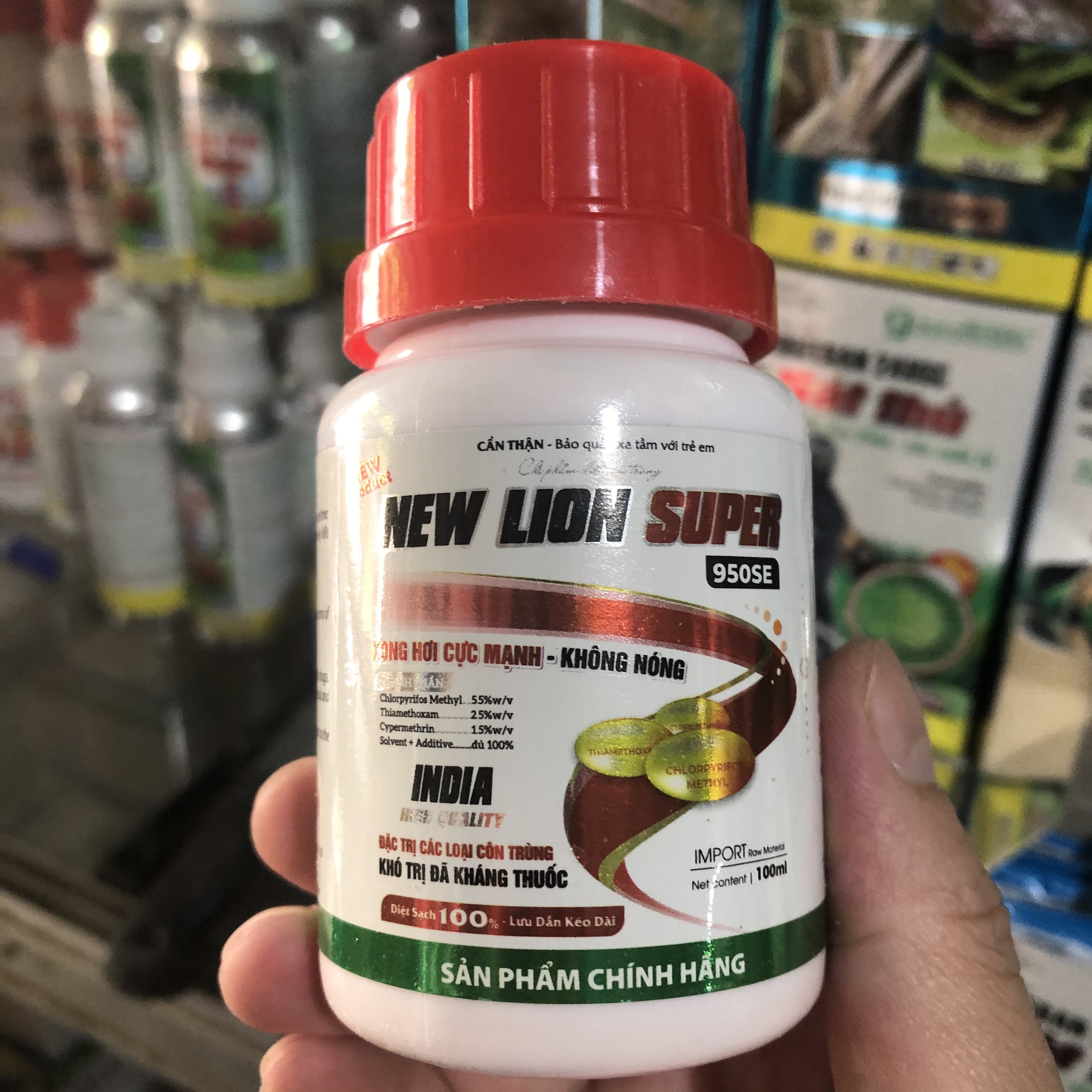 Thuốc trừ sâu rầy, bọ trĩ Lion Super 100ml, Diệt tận gốc bọ rĩ, rầy rệp, sâu đục thân, sâu cuốn lá trên cây ót, cả chua, dưa bầu bí, hoa hồng, hoa cúc, cây ăn trái