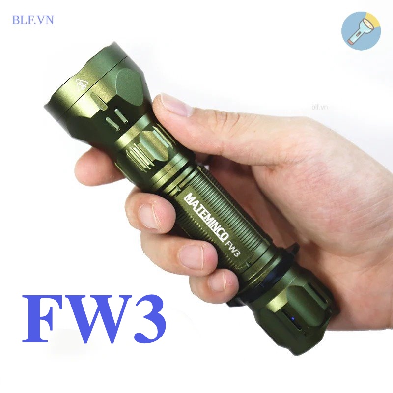Đèn pin mateminco fw3 laser trắng + led toả 1550 lumen xa 1350 mét lep + led 21700
