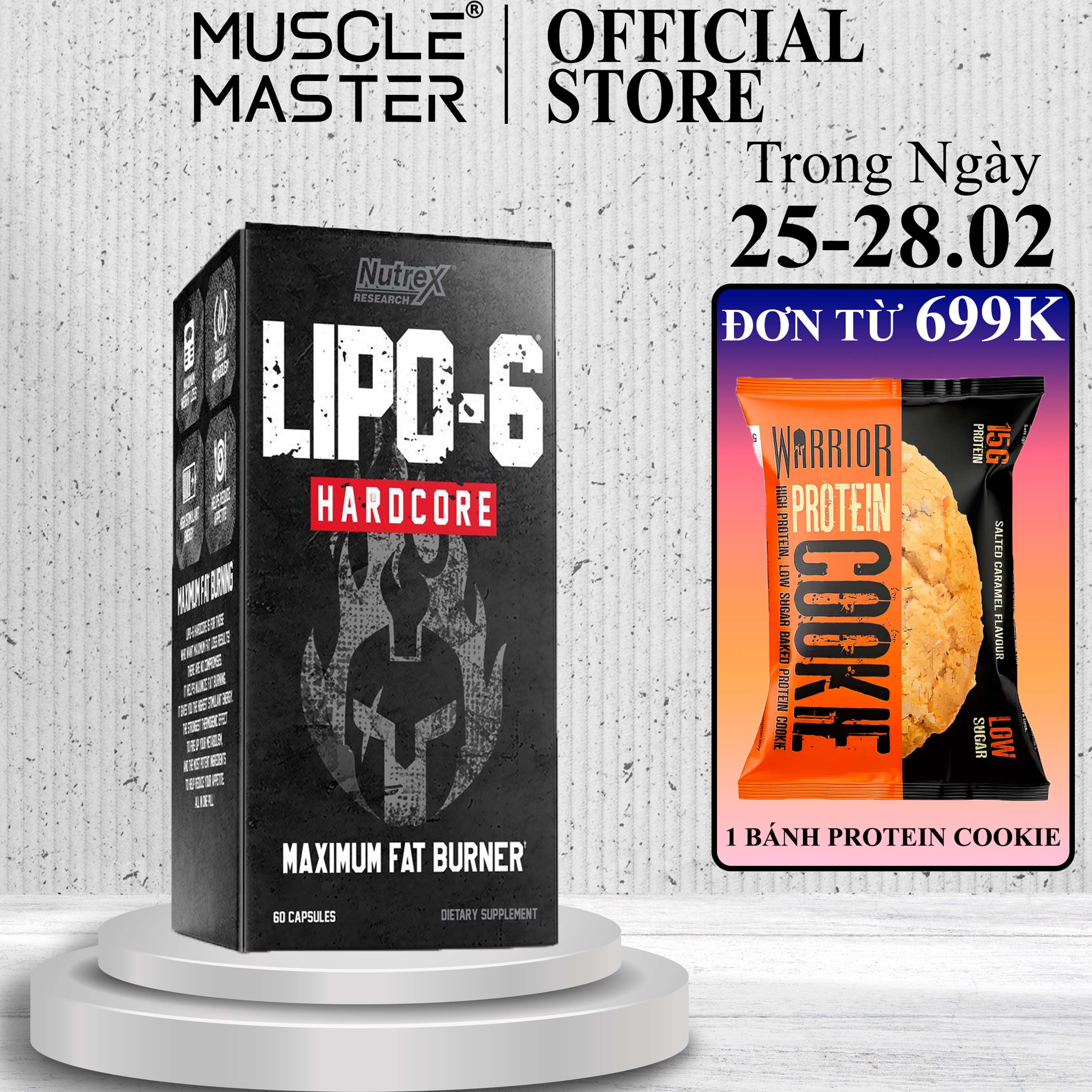 Viên giảm cân mạnh nutrex lipo 6 hardcore 60 viên