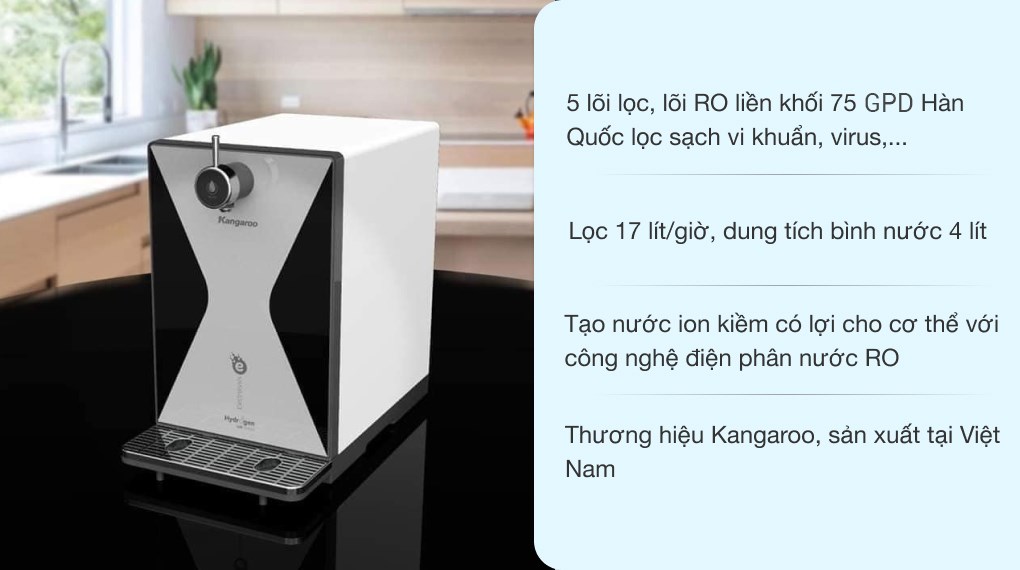 Máy lọc nước ro hydrogen kangaroo kg100med 5 lõi