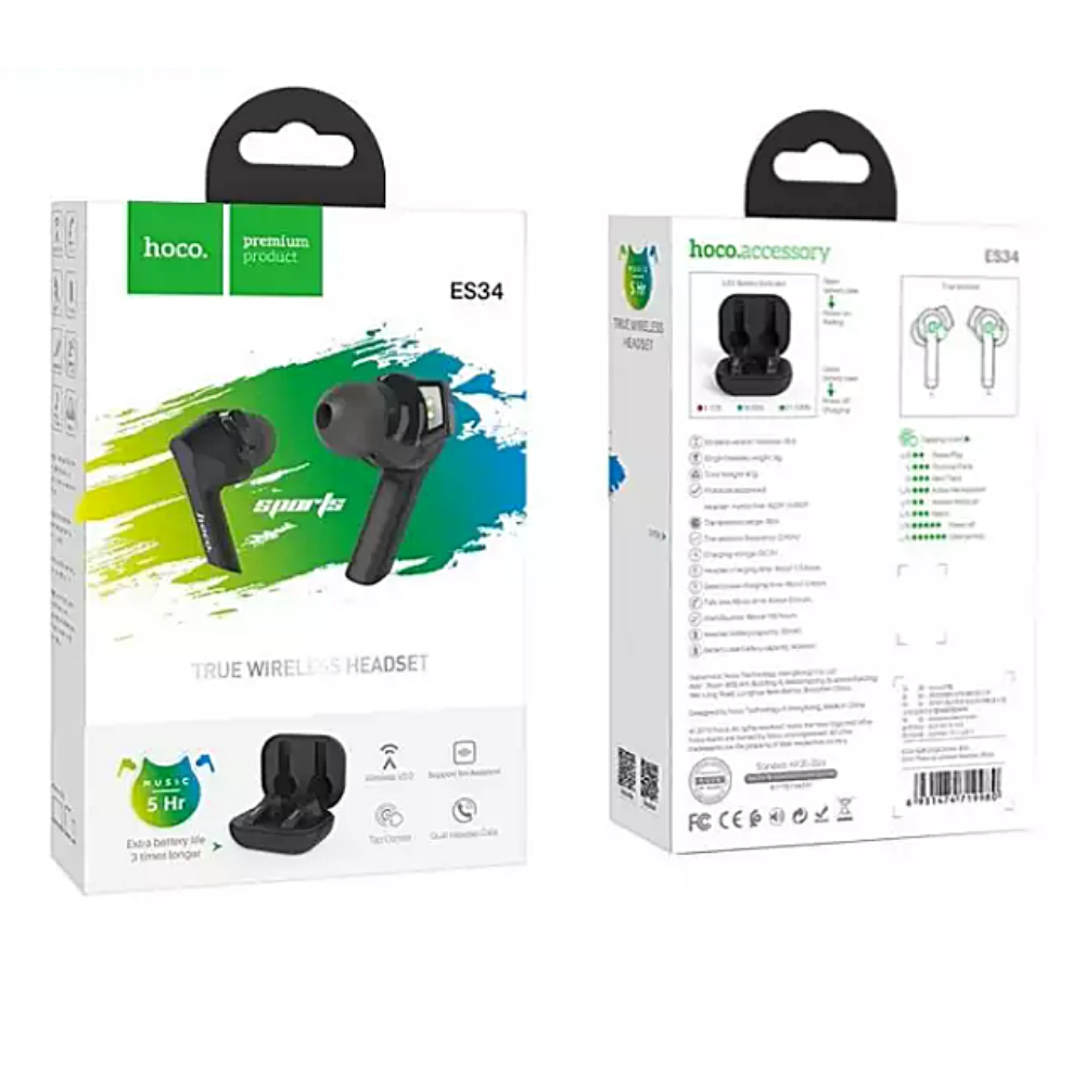 Tai Nghe Bluetooth HOCO ES34 V5.0 Chính Hãng Kèm Dock Sạc Kiểu Airpods