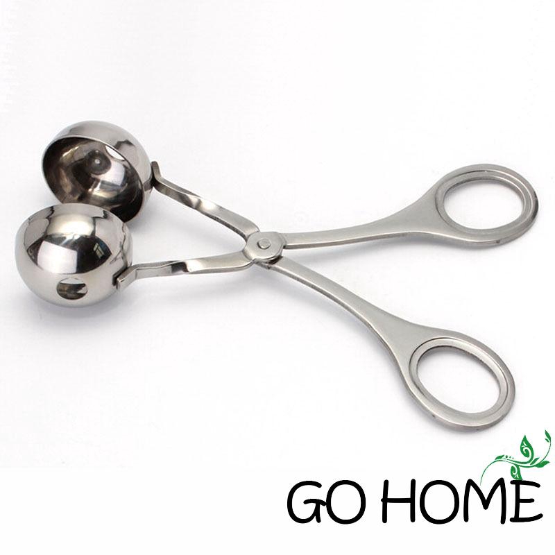 Muỗng múc kem - Dụng cụ làm kem- Kẹp thép không gỉ tạo hình viên tròn, kẹp kem, hoa quả, thịt viên nhanh chóng