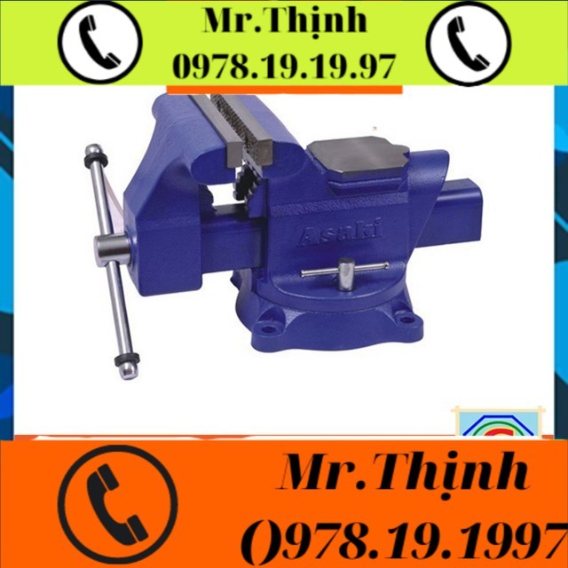 Ê tô bàn nguội có hàm kẹp ống Kẹp tối đa 23cm Asaki AK-6931
