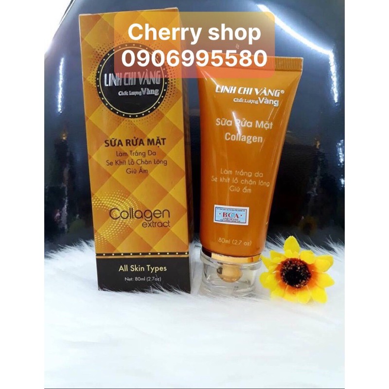Sữa rửa mặt Collagen Linh Chi Vàng 80ml
