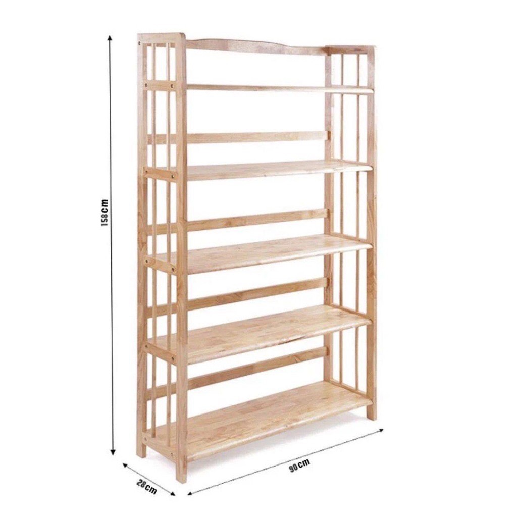 Kệ sách gỗ 90cm 5 tầng