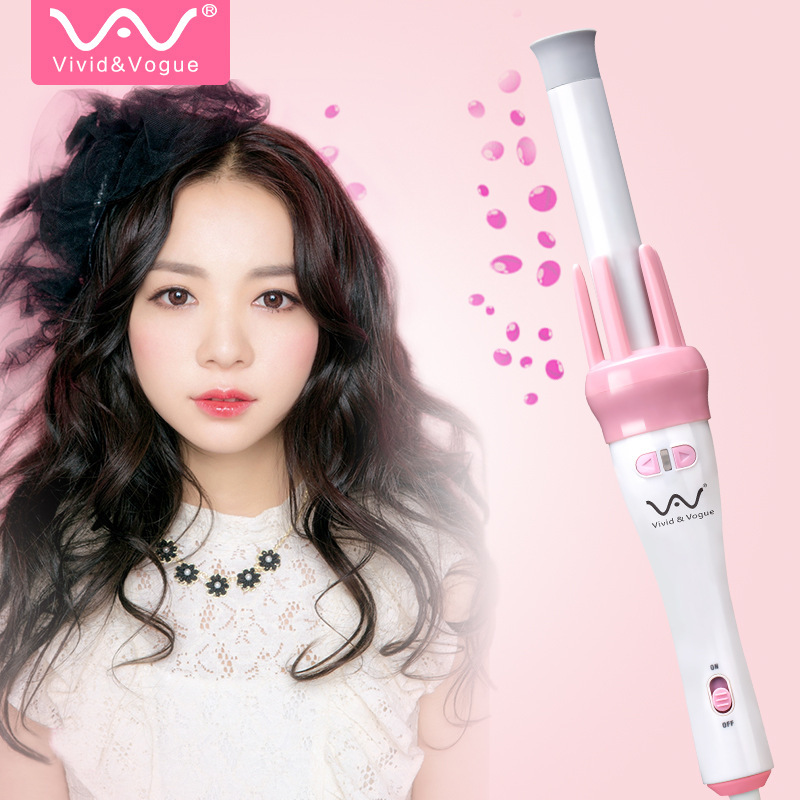 Máy uốn tóc xoăn gợn sóng mini tự động giá rẻ tặng kèm lược và kẹp tóc-Vinkor.Store