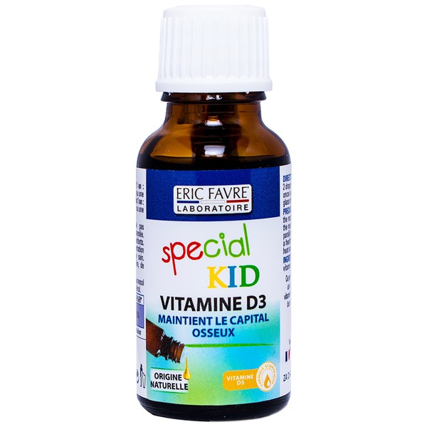 Special Kid Vitamine D3 Eric Favre bổ sung Vitamin D3, hỗ trợ hấp thu caxi, phát triển xương và răng ở trẻ nhỏ