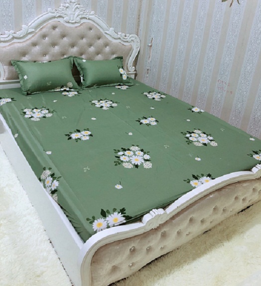 Set ga gối cotton mẫu chùm cúc nhí