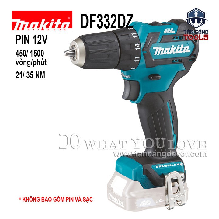 Máy khoan vặn vít dùng pin makita 12v df332dz