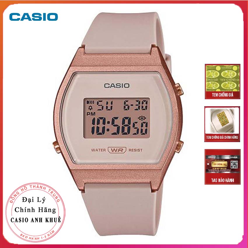 Đồng hồ đeo tay nữ chính hãng casio lw-204-4adf dây nhựa