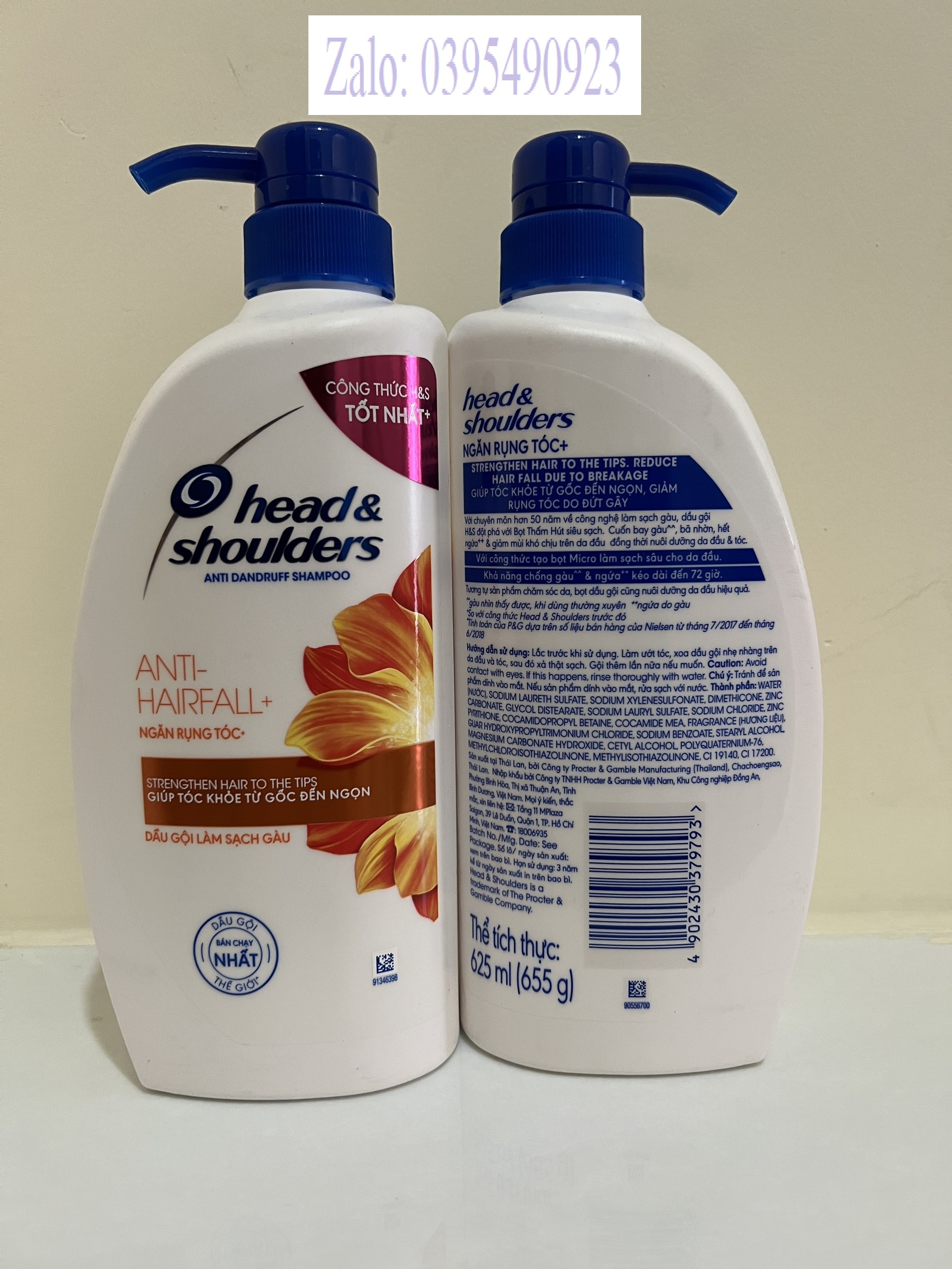 Dầu gội head & shoulders ngăn rụng tóc mẫu mới date 2025