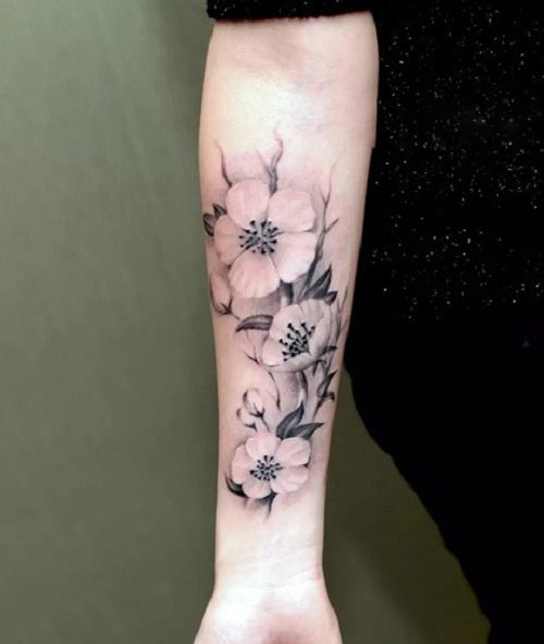 Giảm ₫5,000] Hình xăm dán nữ tatoo hoa mai kích thước 15 x 21 cm ...