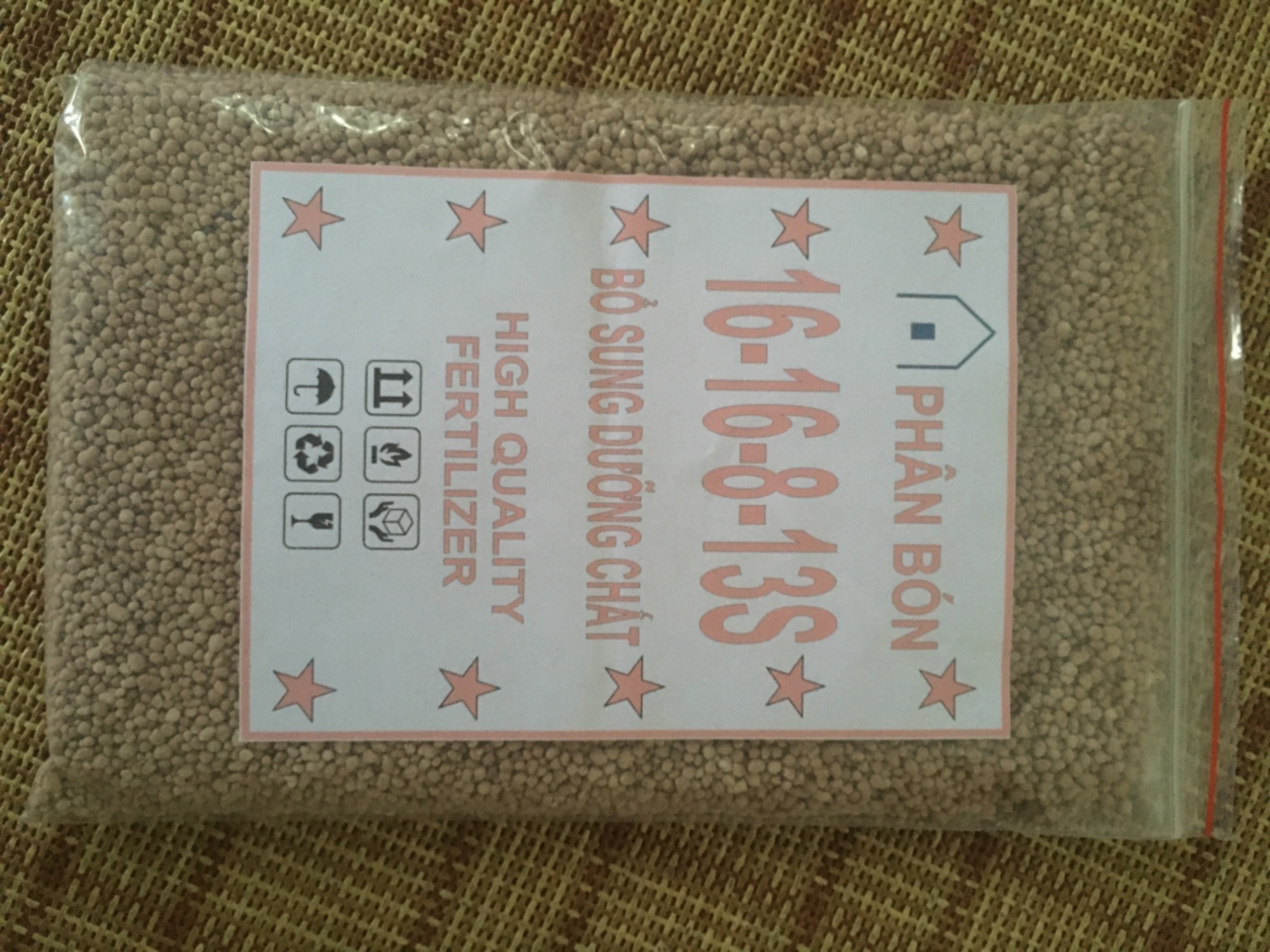 1 kg phân bón npk 16-16-8-13s cao cấp chính hãng, dùng cho hoa kiểng, cây ăn trái, rau màu