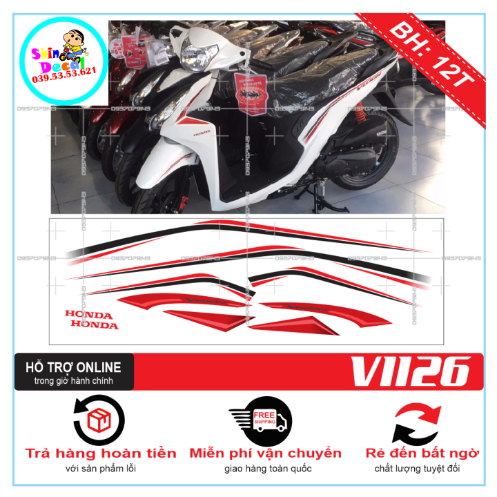 TEM XE VISION, TEM RỜI VISION 2016 1126 DÁN XE TRẮNG