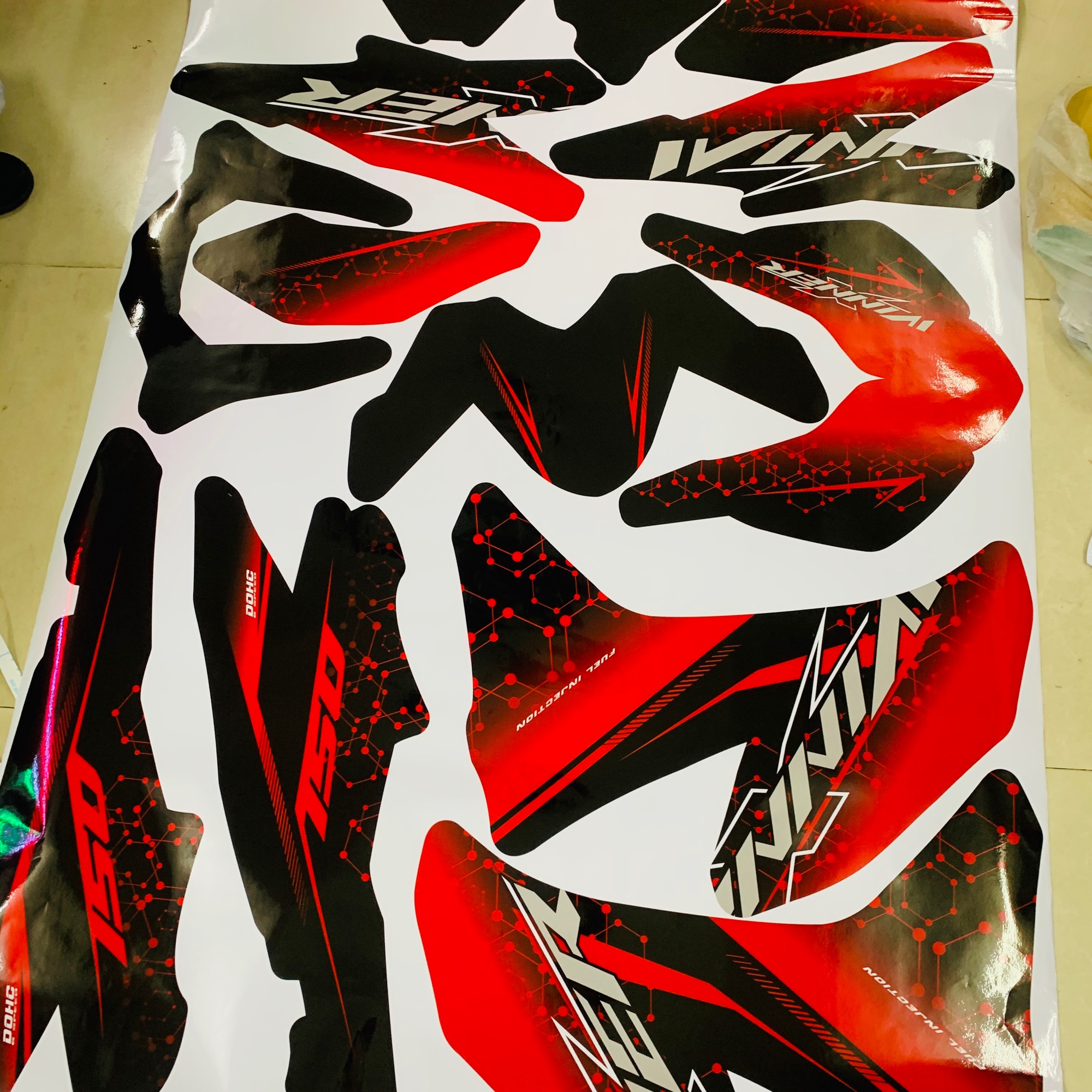 [HCM]Tem trùm winner X đỏ- đen - xám bạc full xe