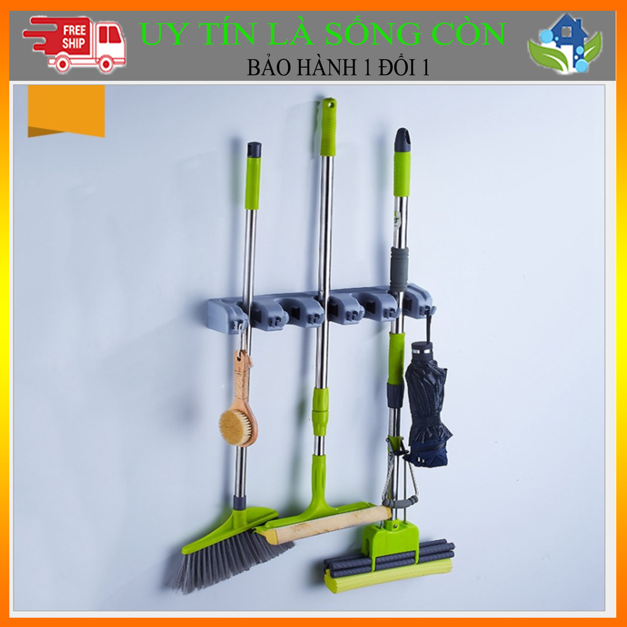 Móc cài chổi mẫu mới, móc chổi, kẹp chổi, móc treo chổi, móc treo ô