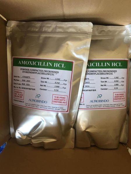 1 Kg Amox Ấn Độ (AMOXICILLIN HCL 98%) trị bệnh trên ếch, tôm, cá