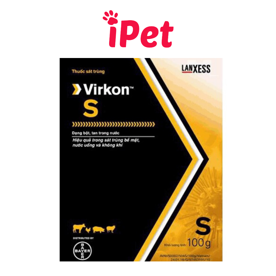 Bột Tẩy Rửa Sát Trùng Chuồng Trại Cho Thú Cưng Virkon S - iPet Shop