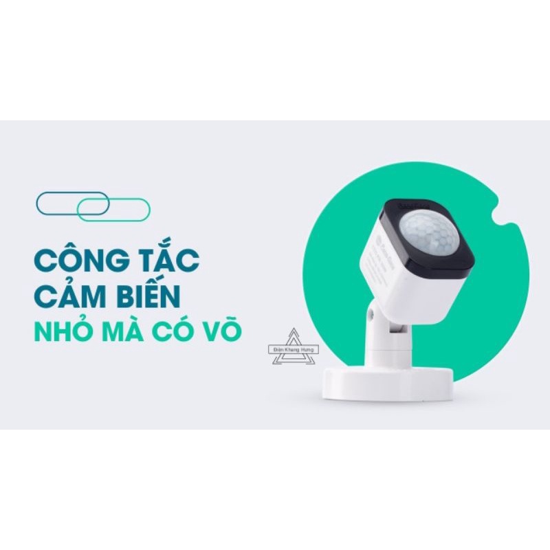 Công tắc cảm biến thông minh rạng đông ct01.pir 300w - cảm biến ánh sáng, cảm biến chuyển động - góc xoay 360 độ