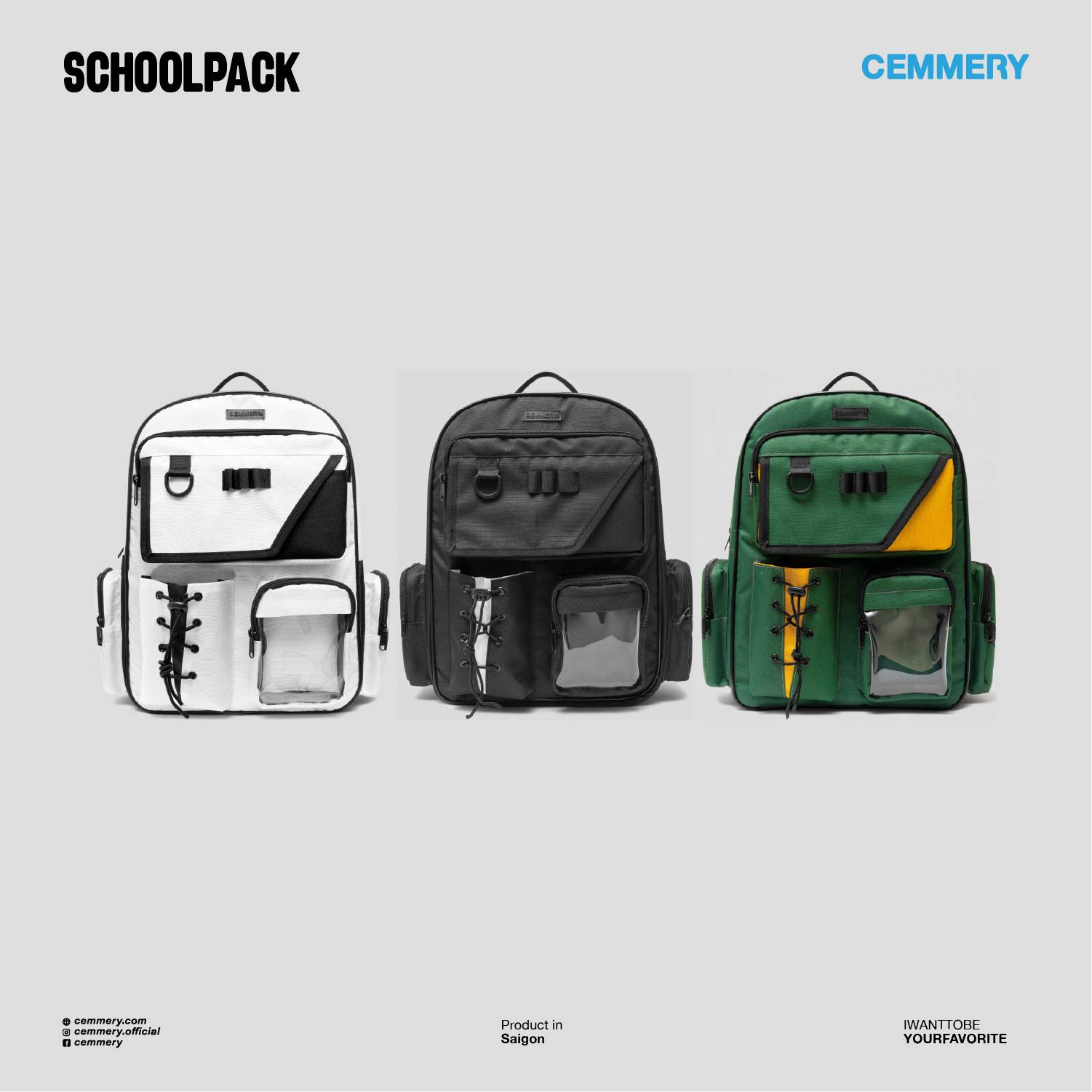 Balo localbrand cemmery "school pack" # 3 color