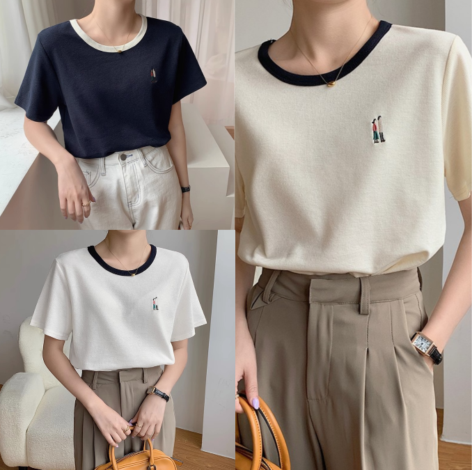 Áo phông áo thun áo quảng châu croptop áo thun màu be áo phông trắng áo phông đen trơn áo croptop basic cặp đôi
