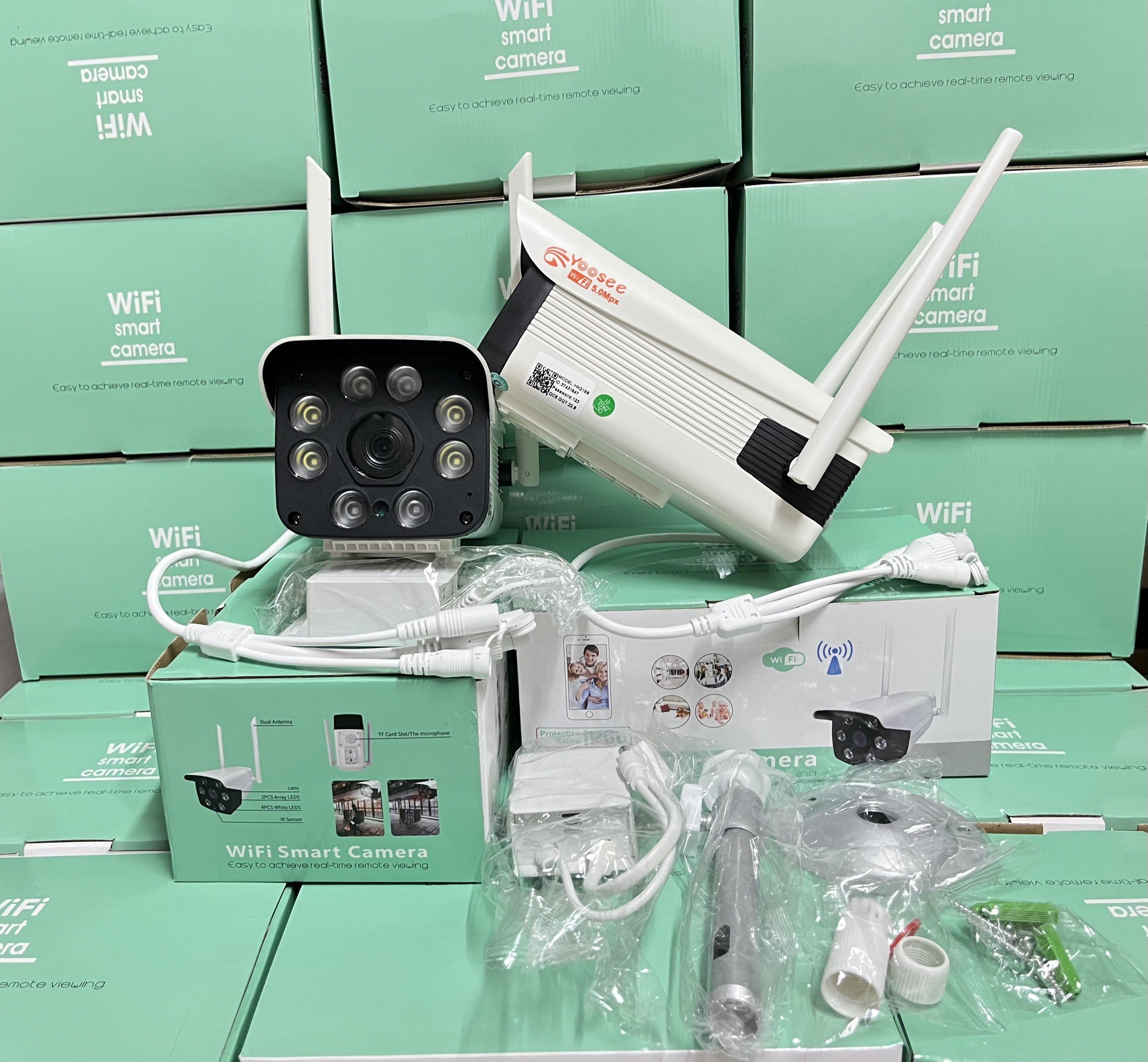 Camera ip wifi ngoài trời yoosee gw-218s - 4 râu bắt wifi cự mạnh full hd 1080p - có màu ban đêm - hàng chính hãng