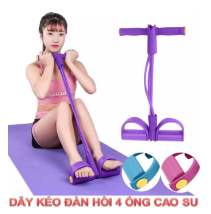 [HCM]Dây Kéo Cao Su 4 Ống Co Dãn – Dây Tập Cơ Rèn Luyện Thể Thao Tại Nhà – - Rèn Luyện Thể Thao– dụng cụ thể dục thể thao - thể thao và hoạt động ngoại trời – thiết bị thể thao và thể hình -– dụng cụ phòng gym – máy tập cơ chính và cơ bụng