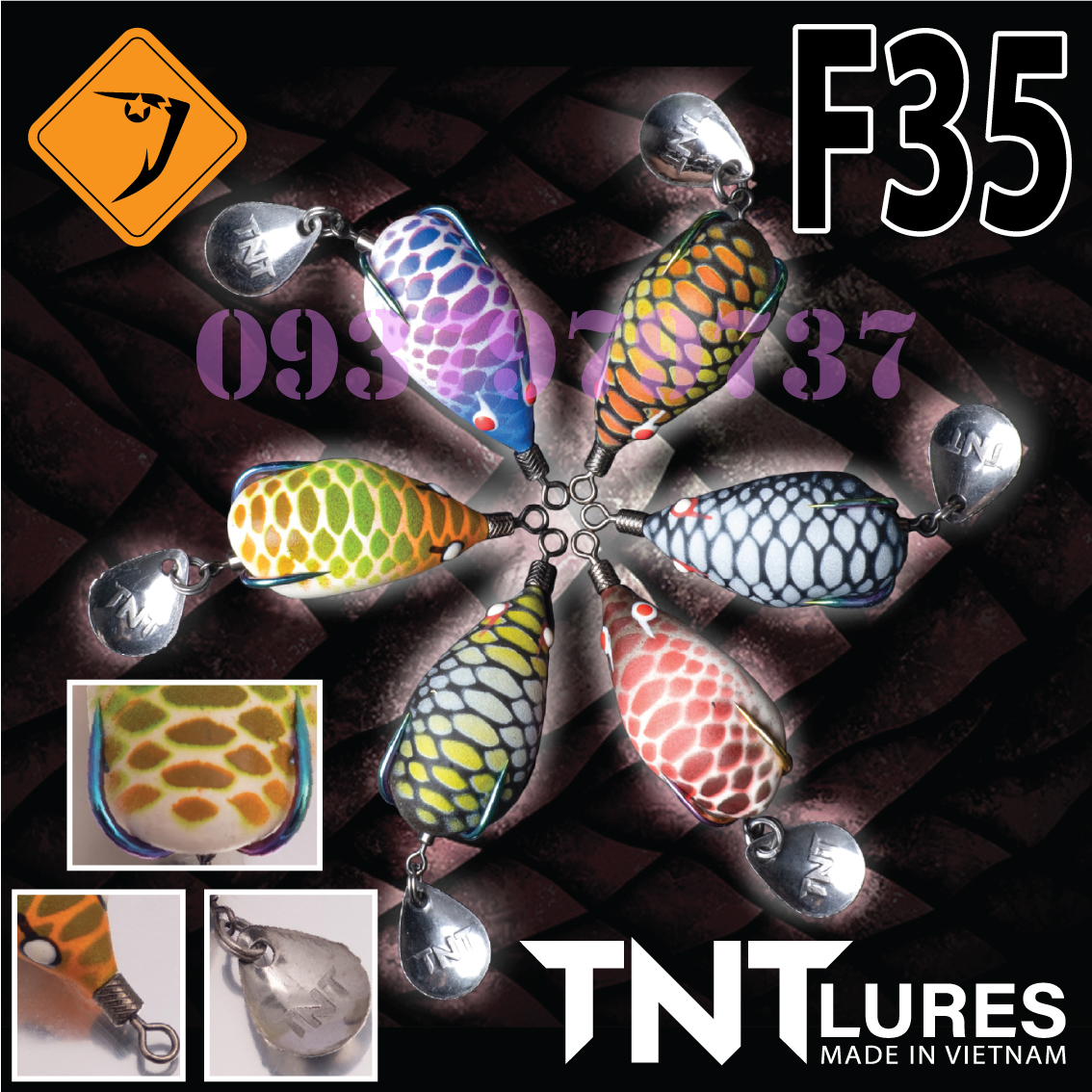 - - f35 - mồi câu lure - mồi giả - mồi nhái hơi - mồi câu cá lóc