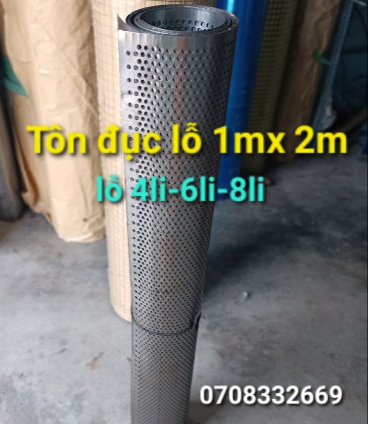 Tấm tôn dầu đục lỗ ,lỗ tròn 4li-6li-8li-10li