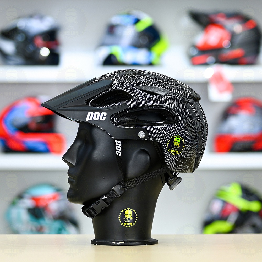 Nón bảo hiểm xe đạp poc p07 freesize có mái che nắng - helmets 4u