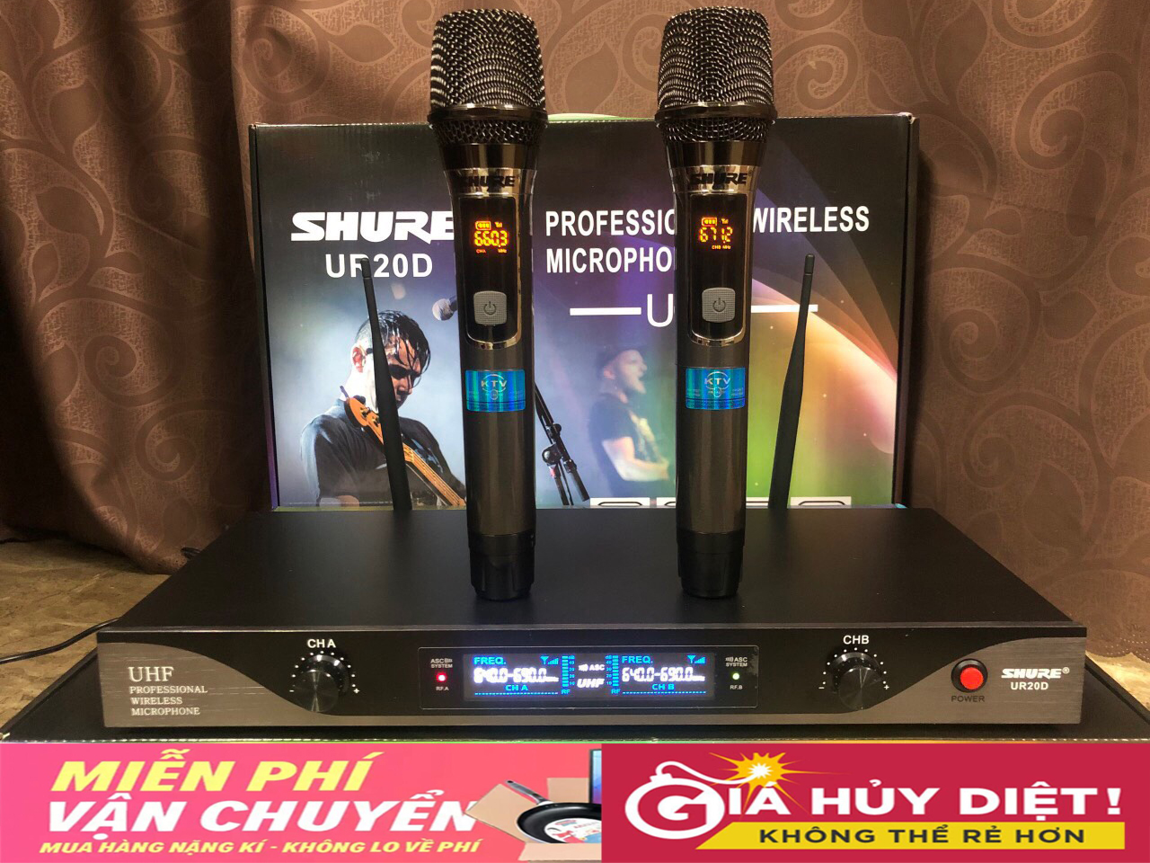 [HCM][ Xả Kho ] Trọn Bộ Micro Không Dây Shure UR20D Micro Karaoke Gia Đình Micro Sự Kiện Chống Hú Cực Tốt Thiết Kế Đẹp Tiết Kiệm Pin Không Kén Dàn Máy Chất Âm Thanh Chuẩn Ca Nhẹ Nhàng.