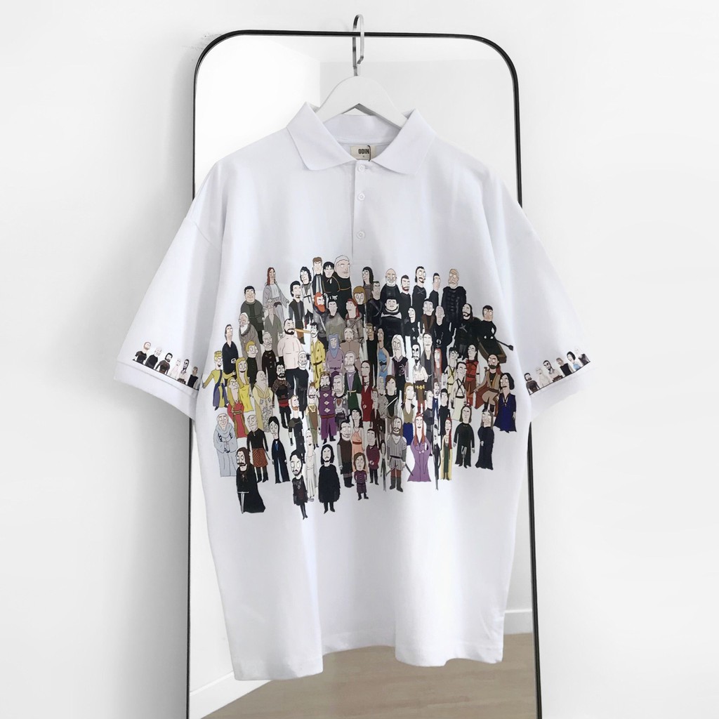 Áo polo oversize G.O.T , áo phông cotton nam nữ unisex, ODIN